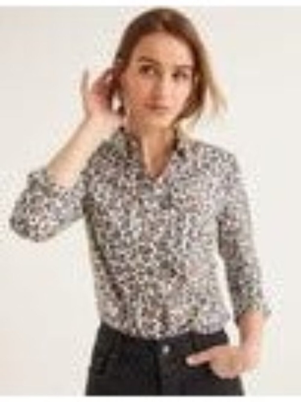 Boden Leopard Faye Button Down Shirt, Size 16
